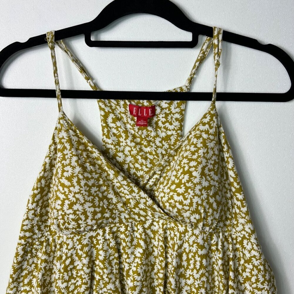 Elle floral layered tank top padded top women’s size‎ XL - Picture 3 of 8